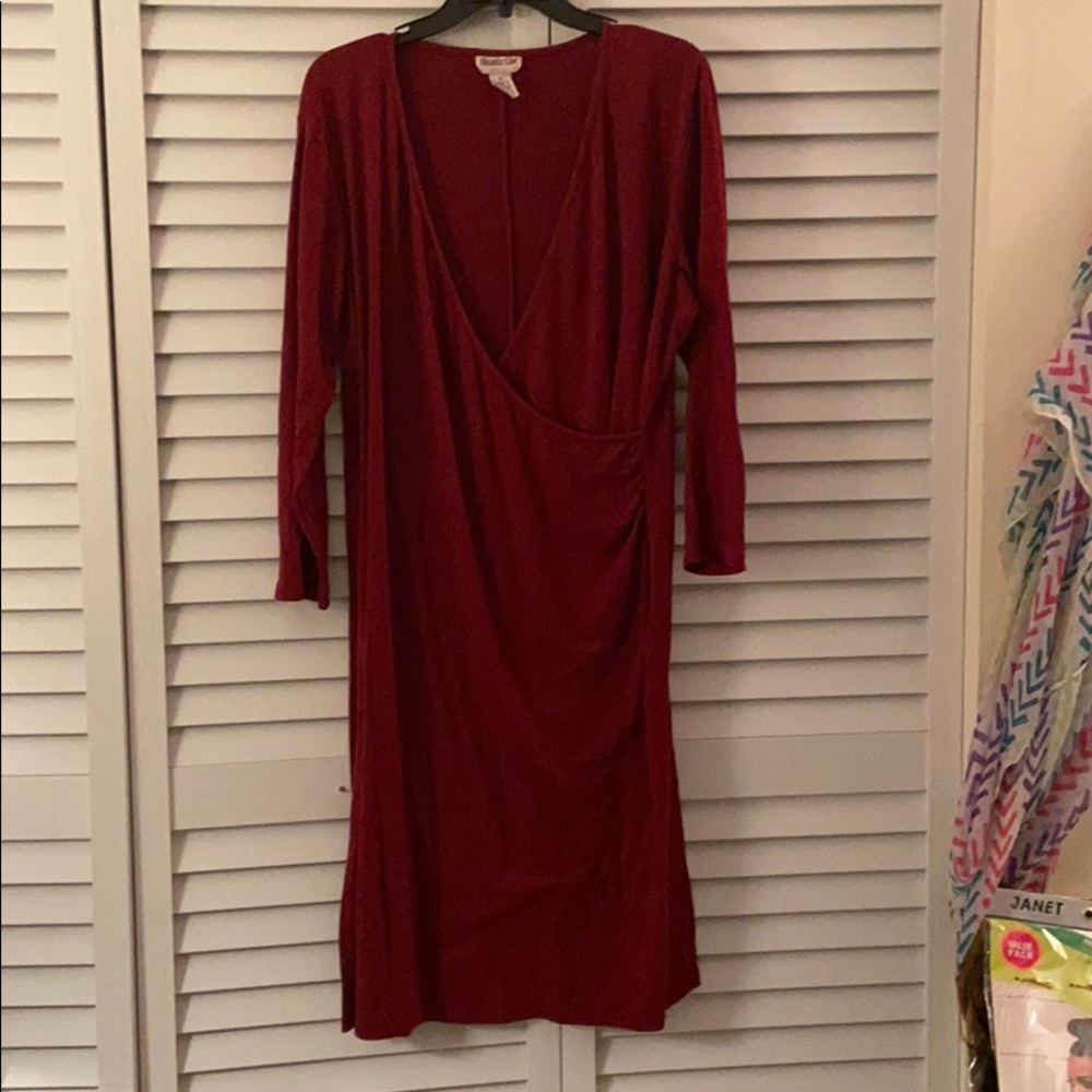 Burgundy dress
